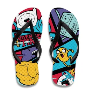 Adventure Time Comic Art Flip Flops