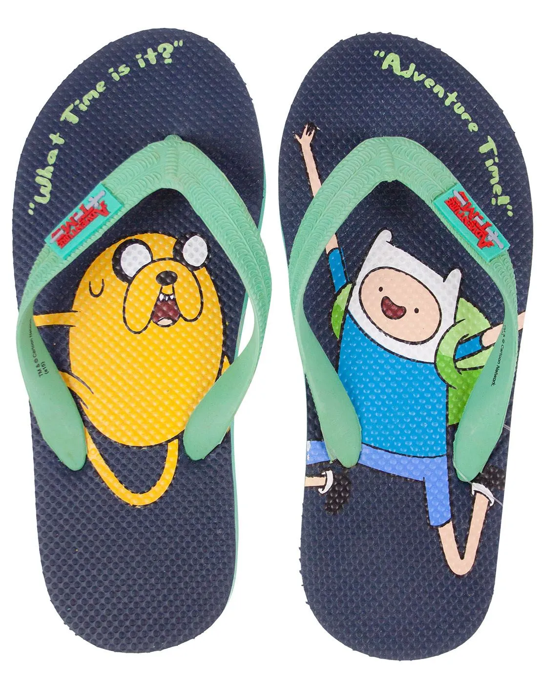 Adventure Time Jake Boys Blue Flip Flops