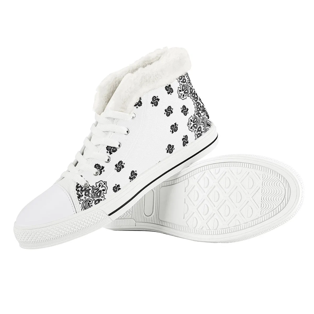 BANDANA WHT Unisex Canvas Shoes