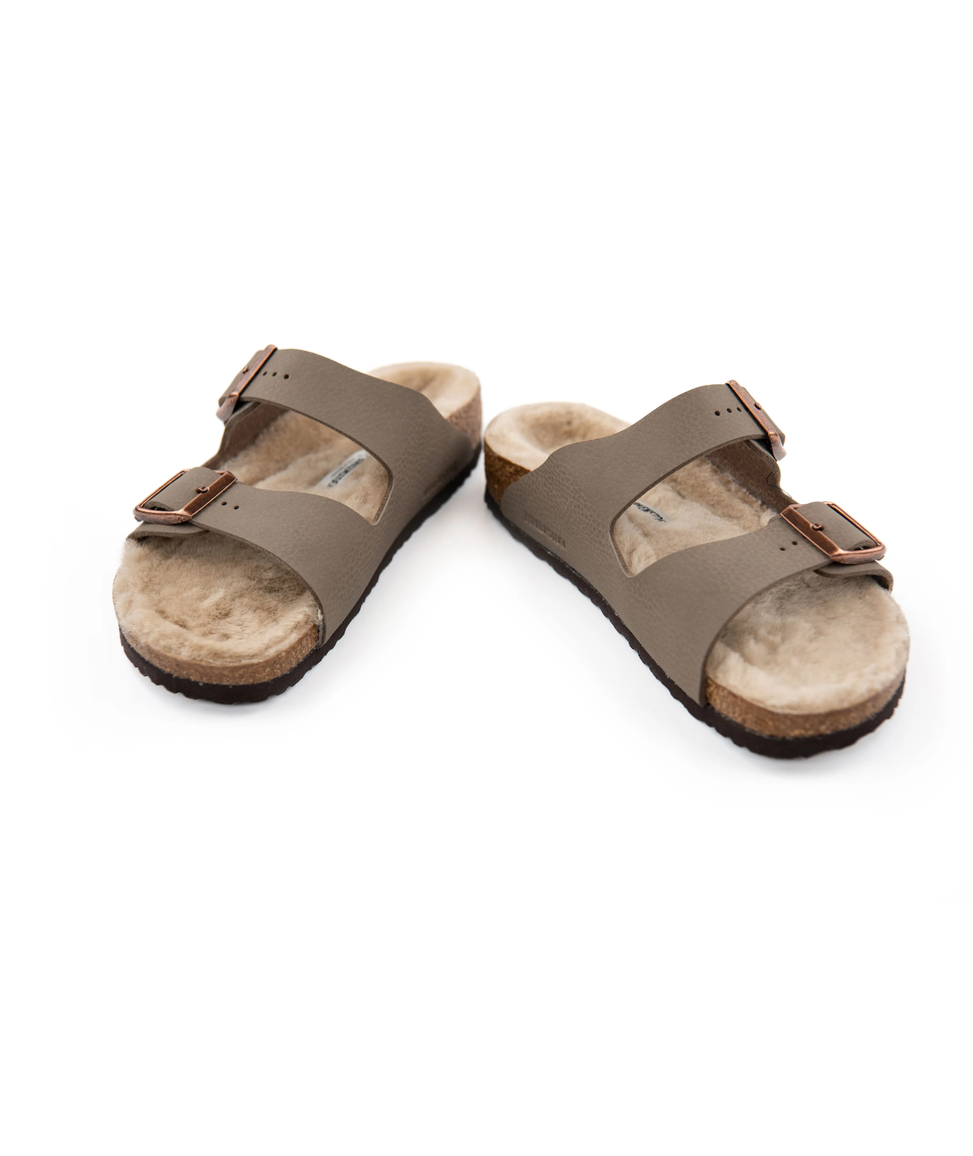 Birkenstock Arizona Shearling Gray/Taupe - Narrow Fit