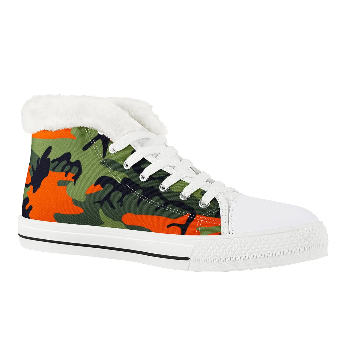 CAMOUFLAGE KAKI WINTER CANVAS SHOES