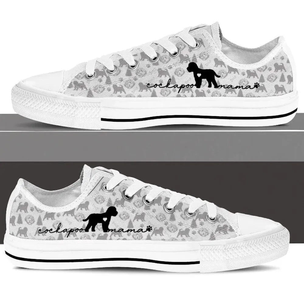 Cockapoo Low Top Shoes, Dog Printed Shoes, Canvas Shoes For Men, Women