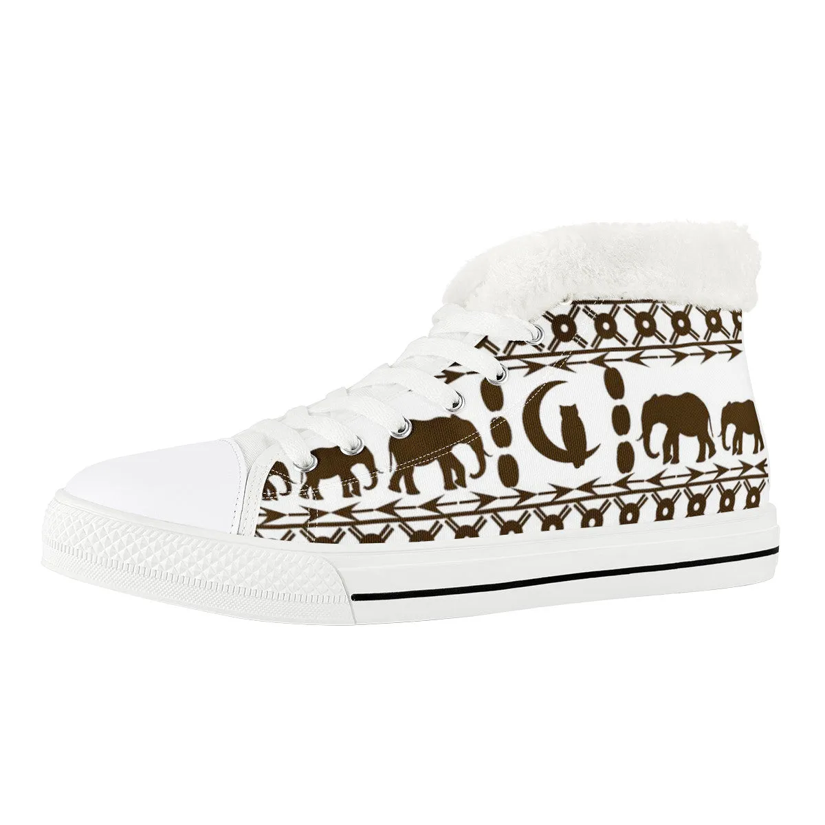 ELEPHANT ORNEMENT Winter Canvas Shoes