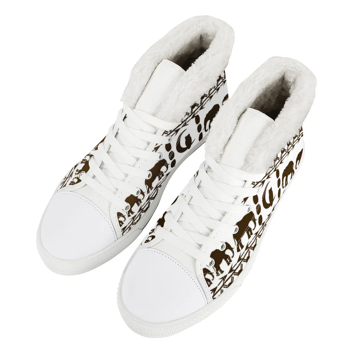 ELEPHANT ORNEMENT Winter Canvas Shoes