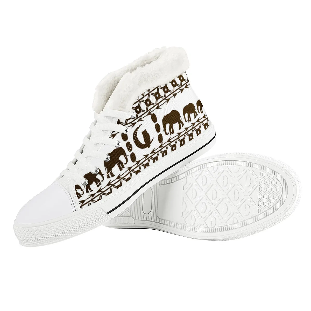 ELEPHANT ORNEMENT Winter Canvas Shoes