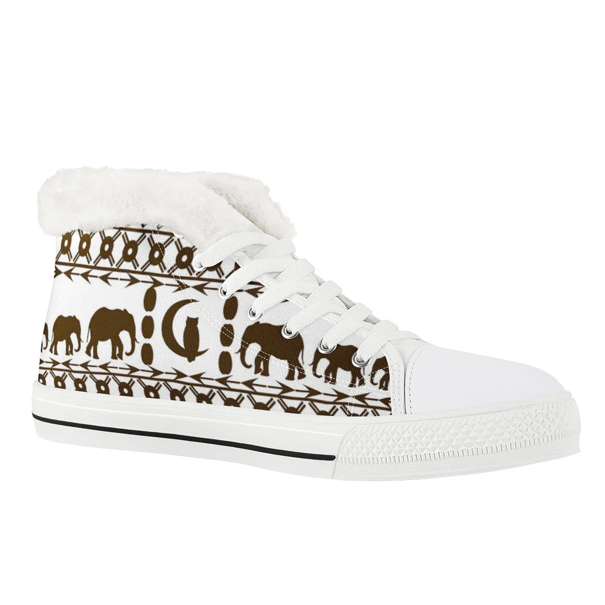 ELEPHANT ORNEMENT Winter Canvas Shoes