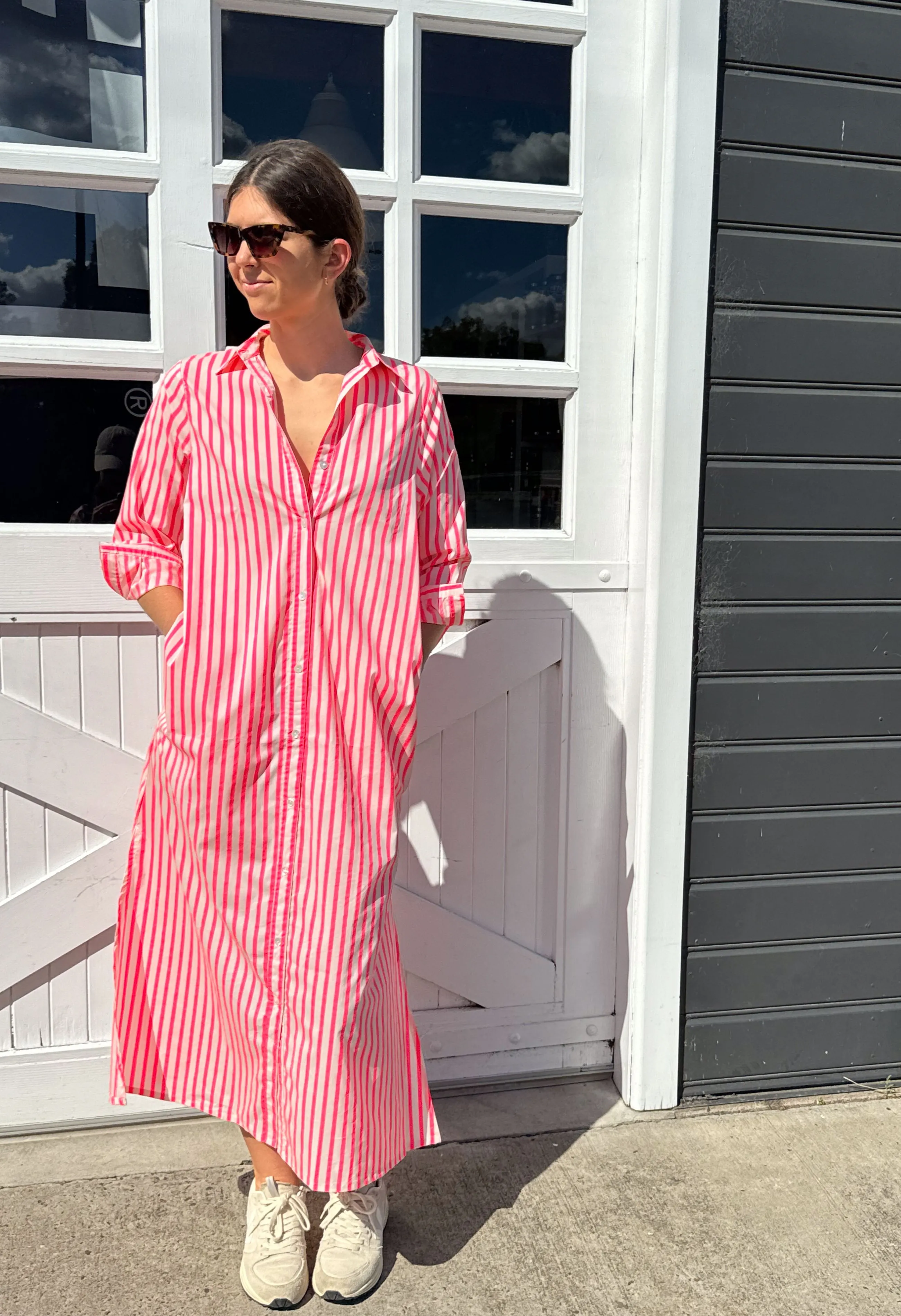 Grace and May Poplin Shirt Dress