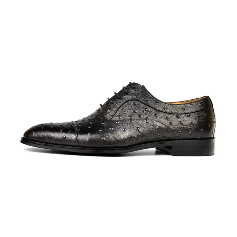 LuxeLeather Exotic Pattern Sophisticated Oxford Dress Shoes