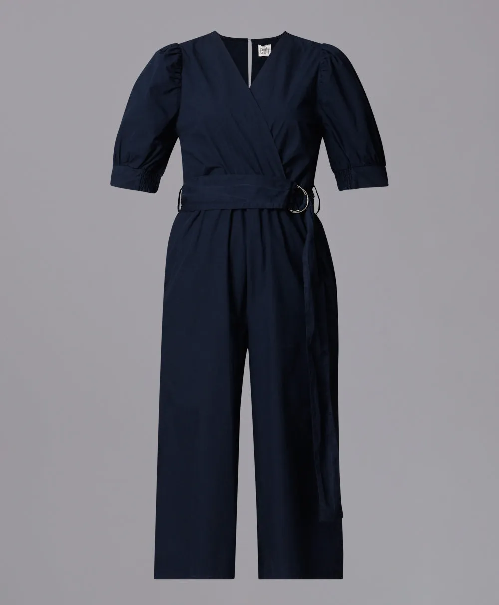 Navy Wrap Jumpsuit