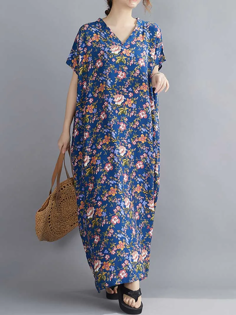 Sounds Of Love Floral Printed Kaftan Dress