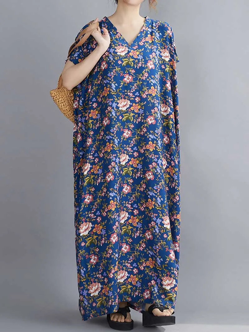 Sounds Of Love Floral Printed Kaftan Dress