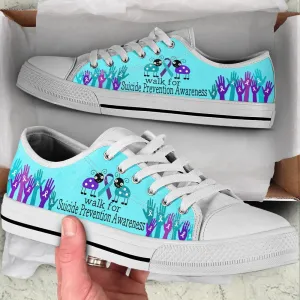 Suicide Prevention Shoes Walk For Low Top Shoes , Low Top Sneaker, Low Top Canvas Shoes